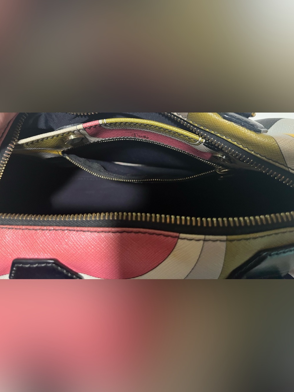 Emilio Pucci Geometric Multicolor Print Women's Tote Bag - Picture 10 of 11